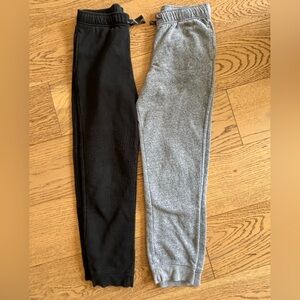 Cat & Jack Kids Sweatpants Joggers Set of 2, Size 12/14 - Gray and Black
